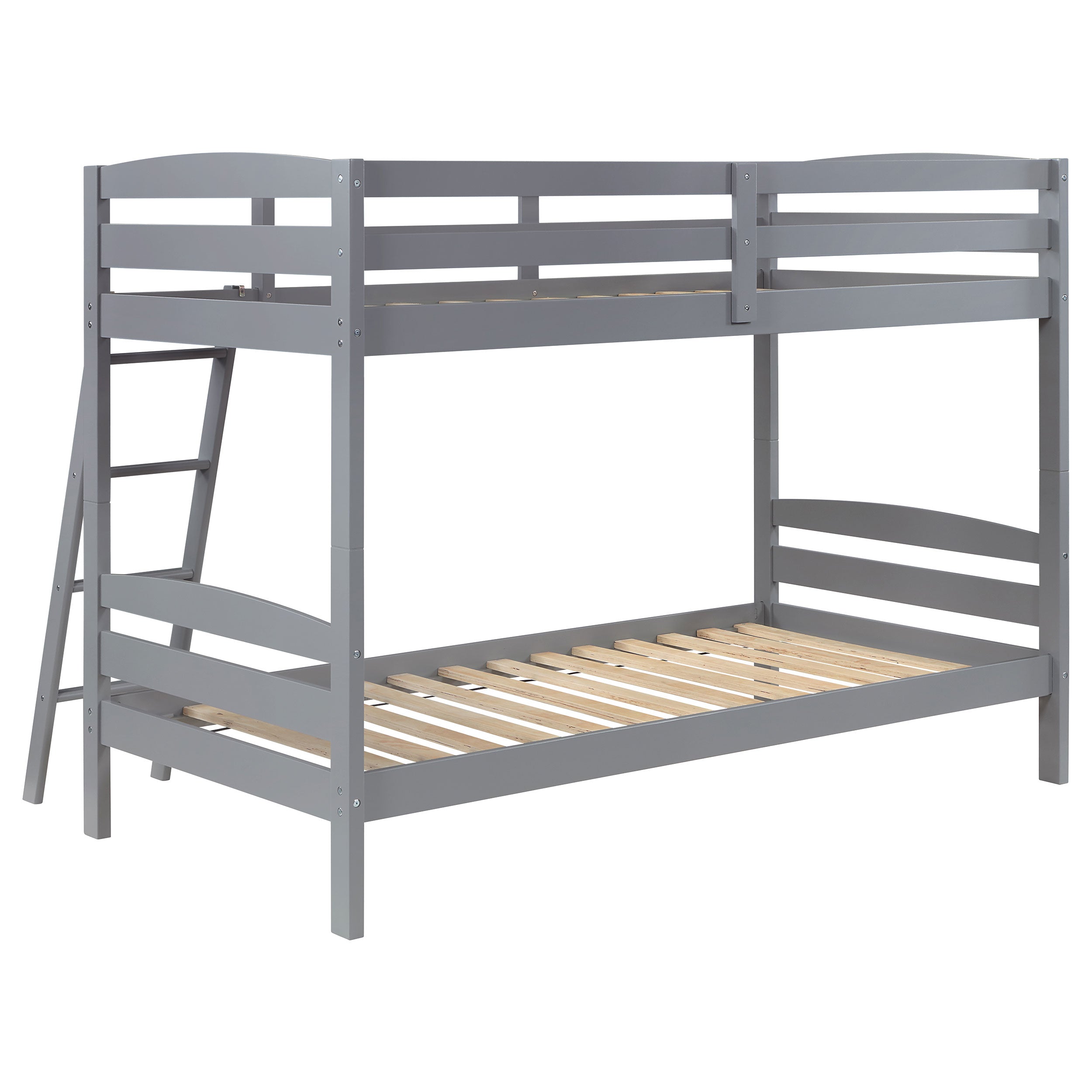 Coaster Rhea Wood Twin Over Twin Bunk Bed Grey Default Title