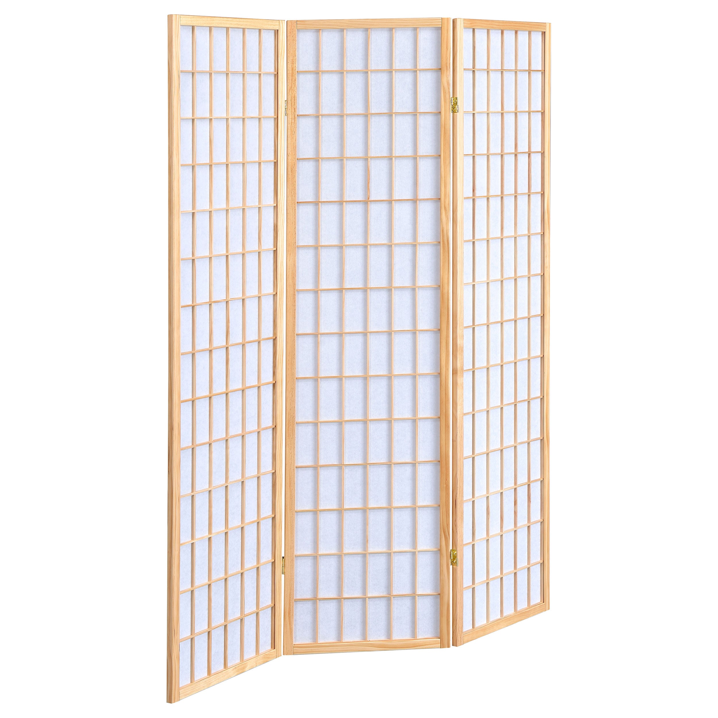 Coaster Carrie 3-panel Folding Screen Natural and White Default Title