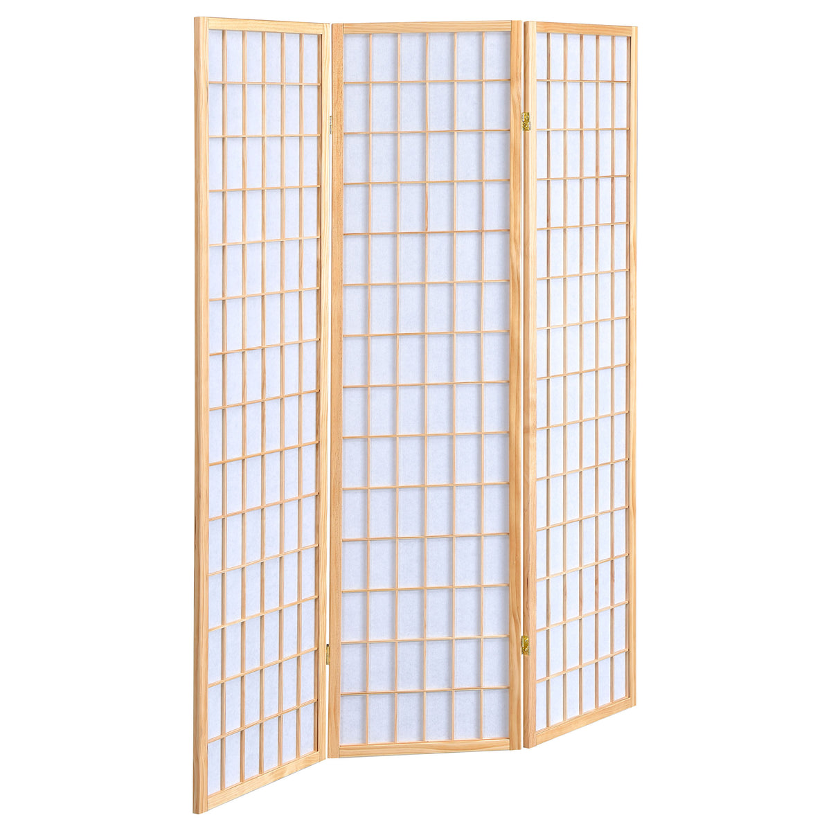 Coaster Carrie 3-panel Folding Screen Natural and White Default Title