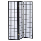 Coaster Carrie 3-panel Folding Screen Black and White Default Title