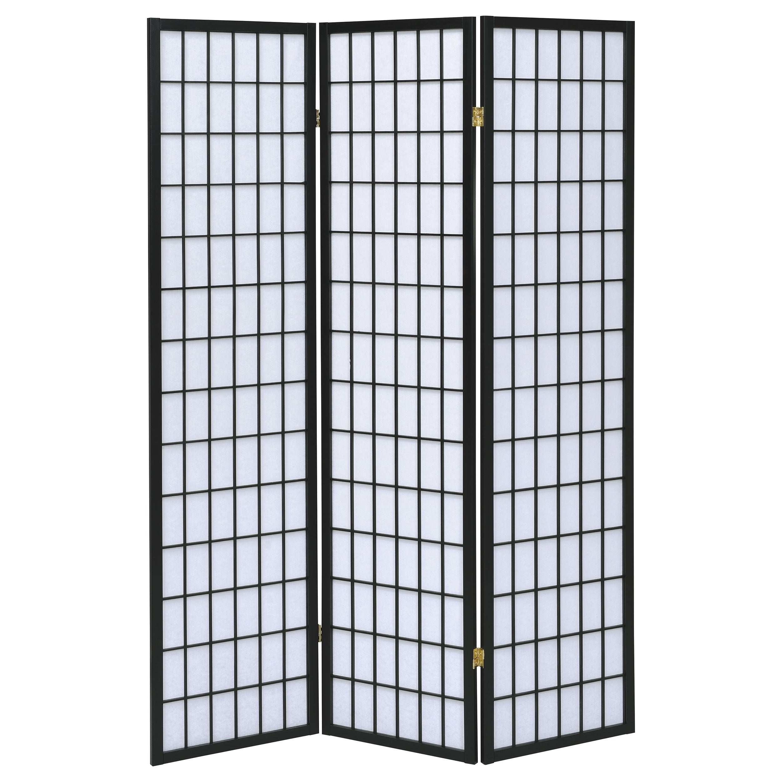 Coaster Carrie 3-panel Folding Screen Black and White Default Title