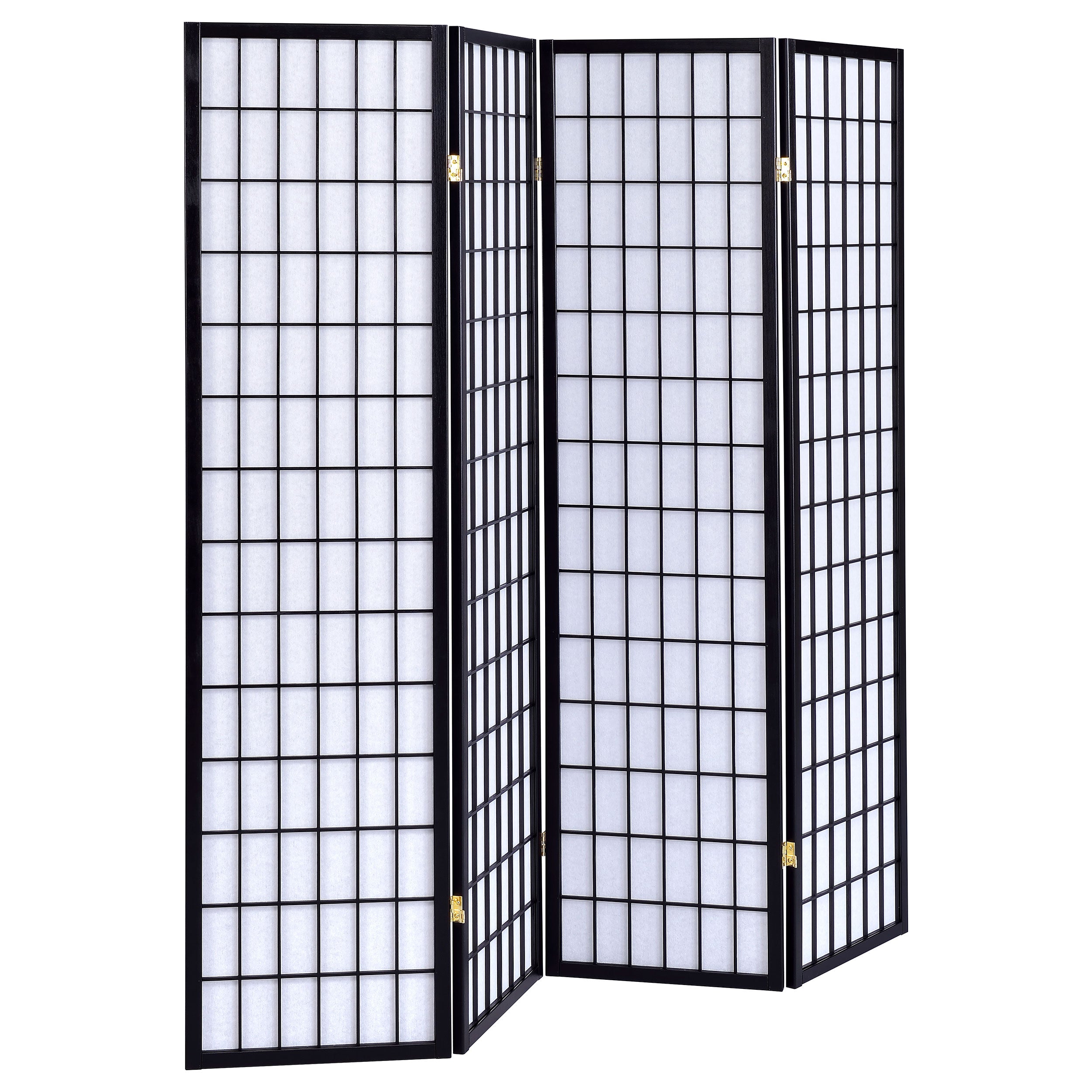 Coaster Roberto 4-panel Folding Screen Black and White Default Title