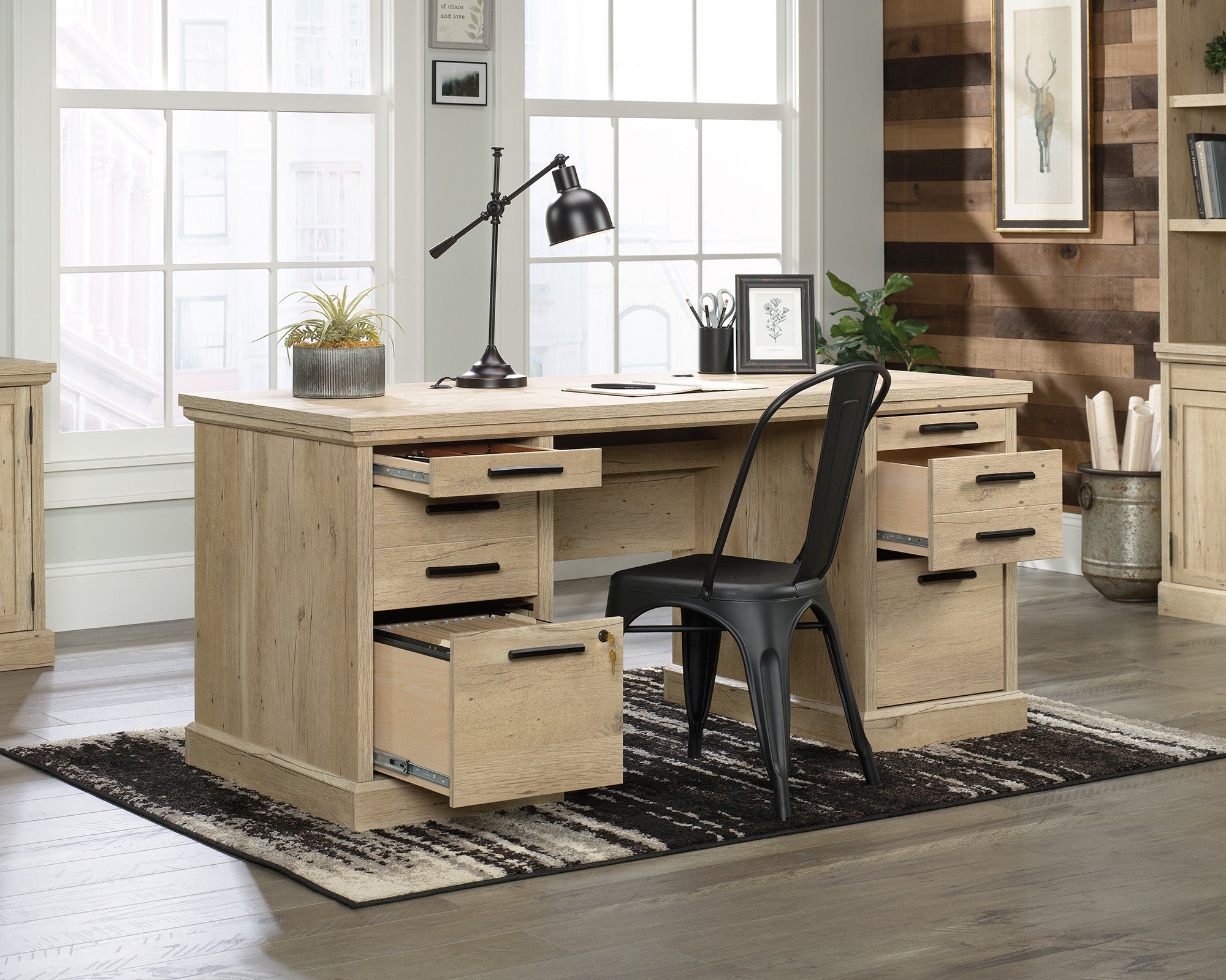 Aspen Post  Classic Prime Oak Executive Computer Desk