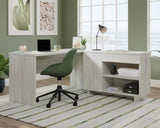 Sauder Select Desk with Credenza in Haze Acacia