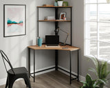 North Avenue  Corner Desk with Hutch in Sindoori Mango