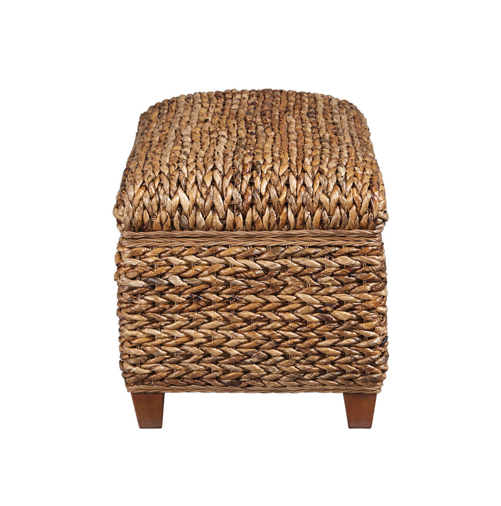 Coaster Laughton Hand-Woven Banana Leaf Storage Trunk Amber Default Title