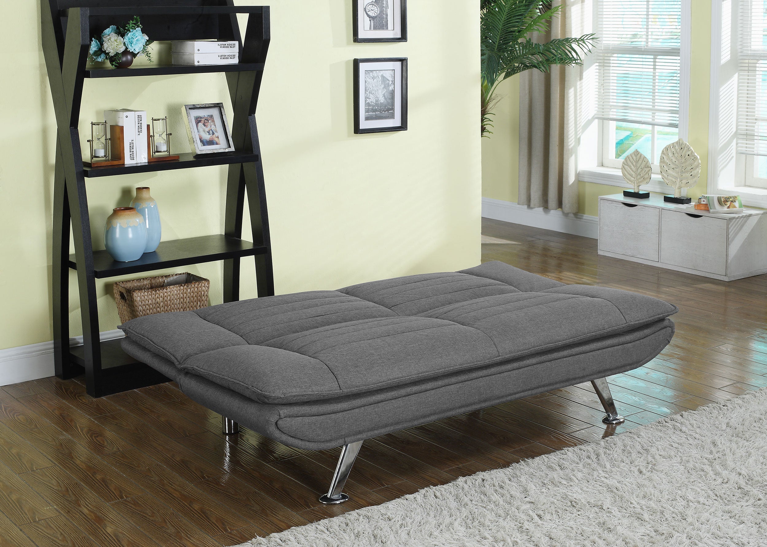 Coaster Julian Upholstered Sofa Bed with Pillow-top Seating Grey Default Title