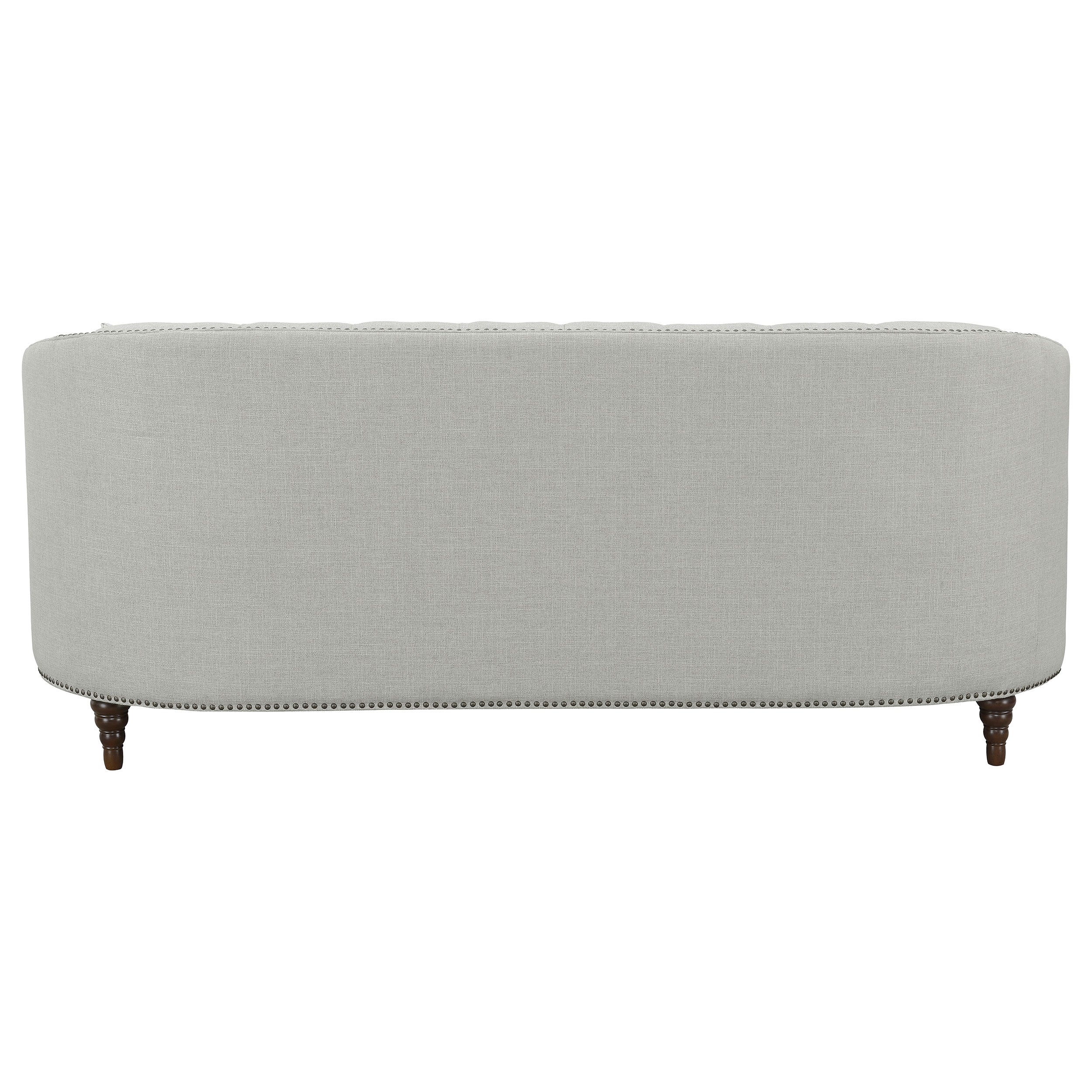 Coaster Avonlea Sloped Arm Upholstered Sofa Trim Grey Default Title