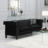 Coaster Reventlow Tufted Sofa Black Default Title