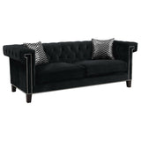 Coaster Reventlow Tufted Sofa Black Default Title