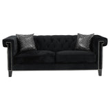 Coaster Reventlow Tufted Sofa Black Default Title