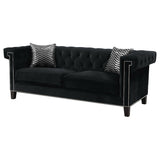 Coaster Reventlow Tufted Sofa Black Default Title