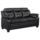 Coaster Finley Tufted Upholstered Sofa Black Default Title