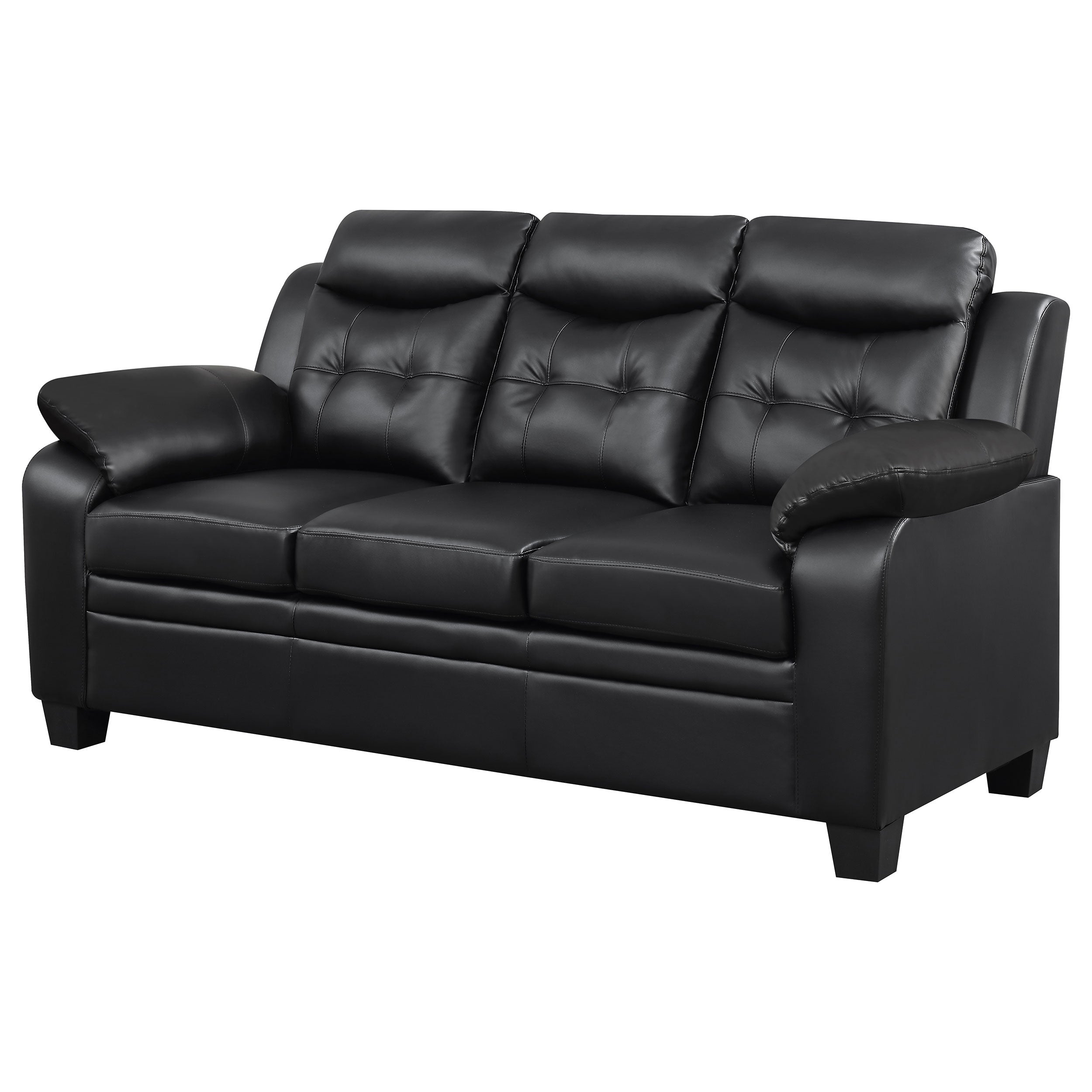 Coaster Finley Tufted Upholstered Sofa Black Default Title