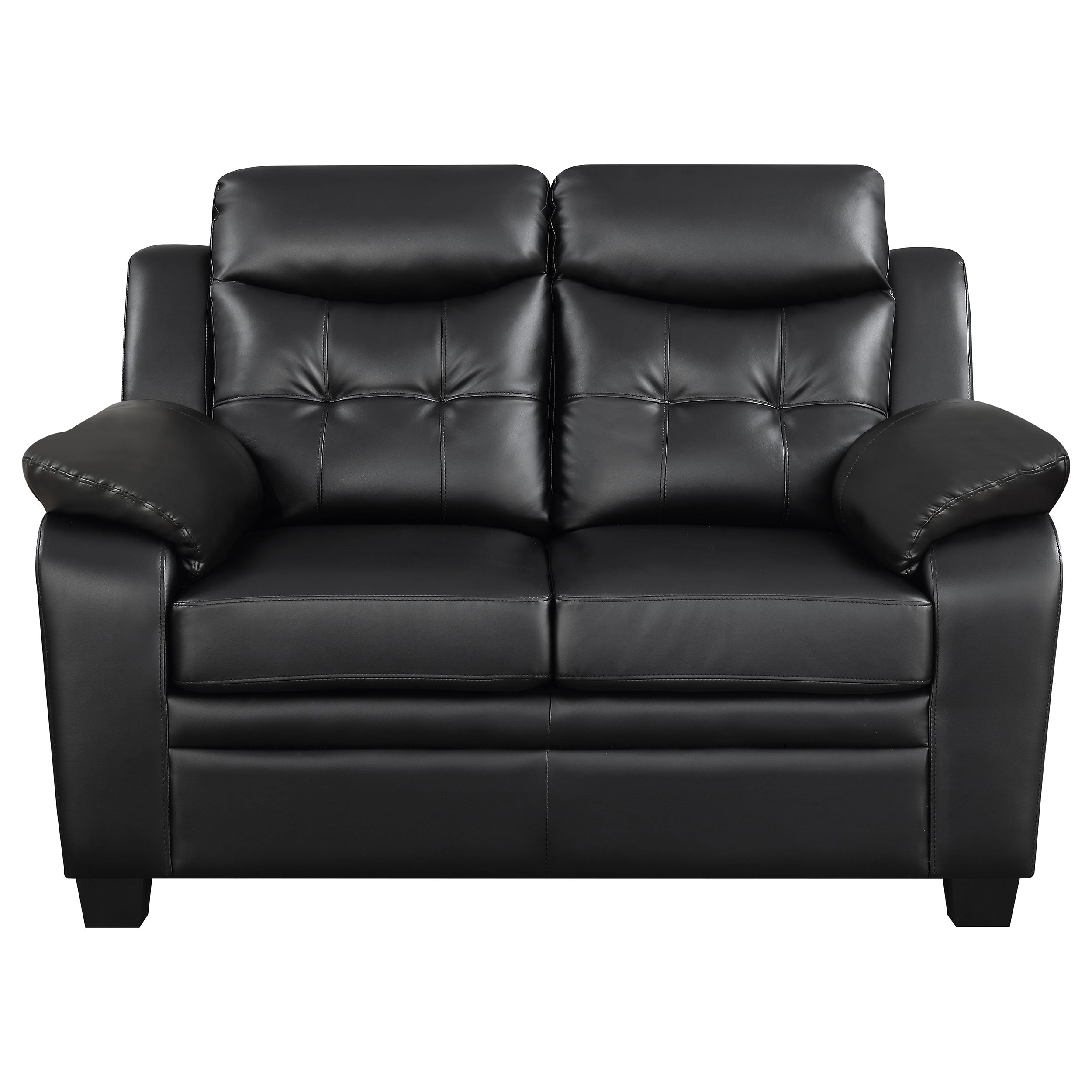 Coaster Finley Tufted Upholstered Loveseat Black Default Title