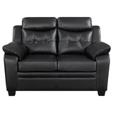 Coaster Finley Tufted Upholstered Loveseat Black Default Title