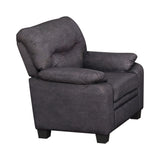 Coaster Meagan Pillow Top Arms Upholstered Chair Charcoal Default Title