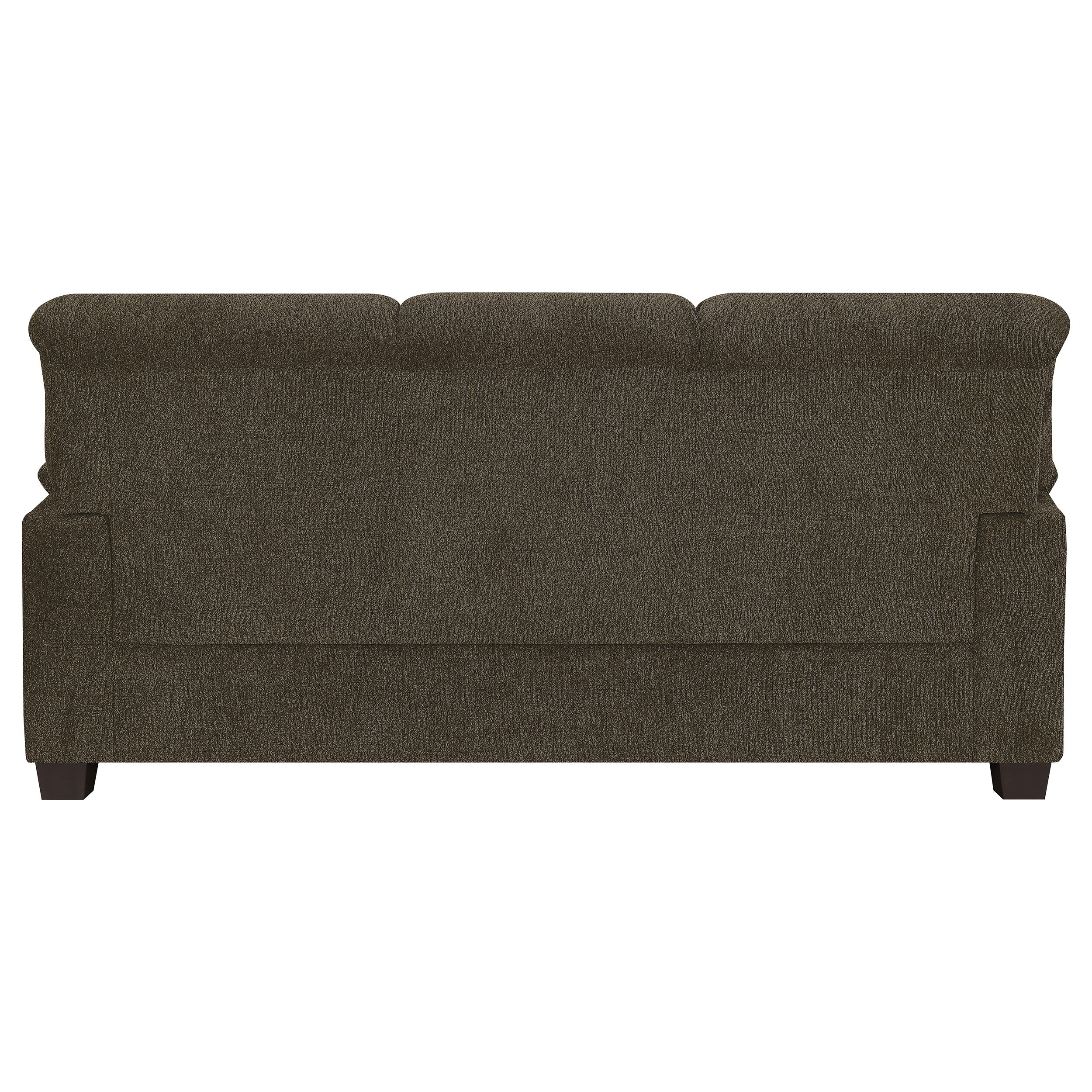 Coaster Clementine Upholstered Sofa with Nailhead Trim Brown Default Title