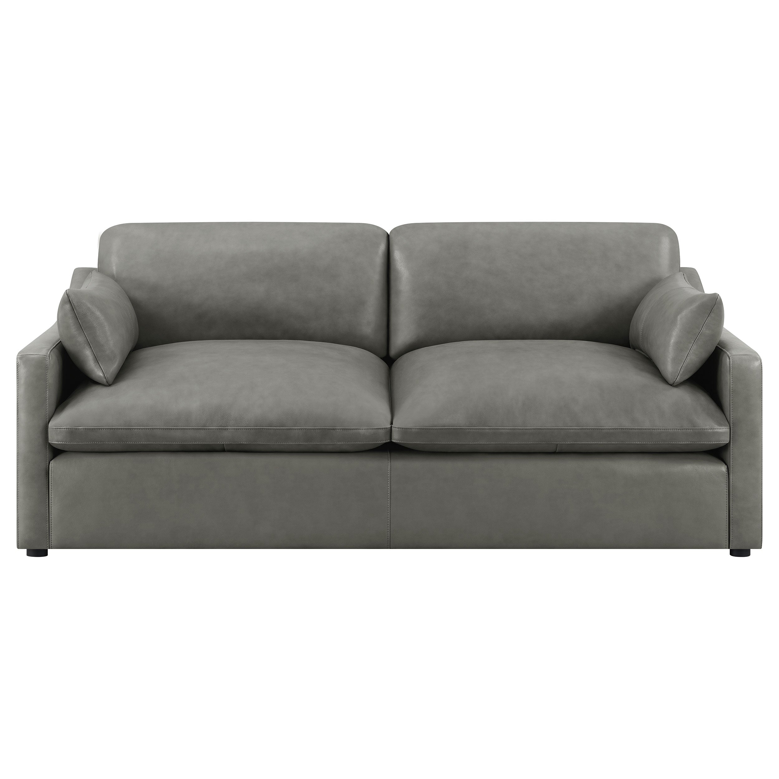 Coaster Grayson Sloped Arm Upholstered Sofa Grey Default Title