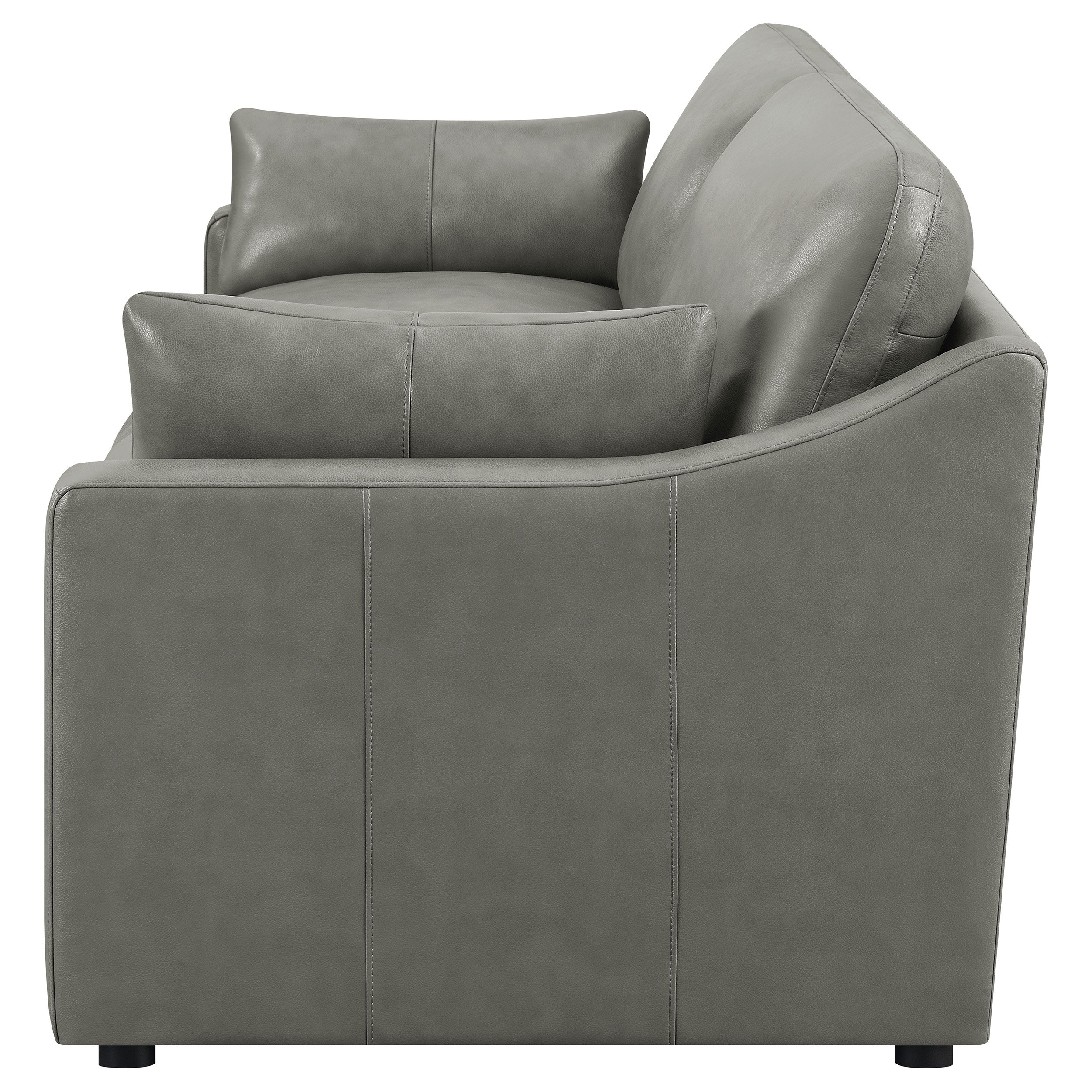 Coaster Grayson Sloped Arm Upholstered Sofa Grey Default Title