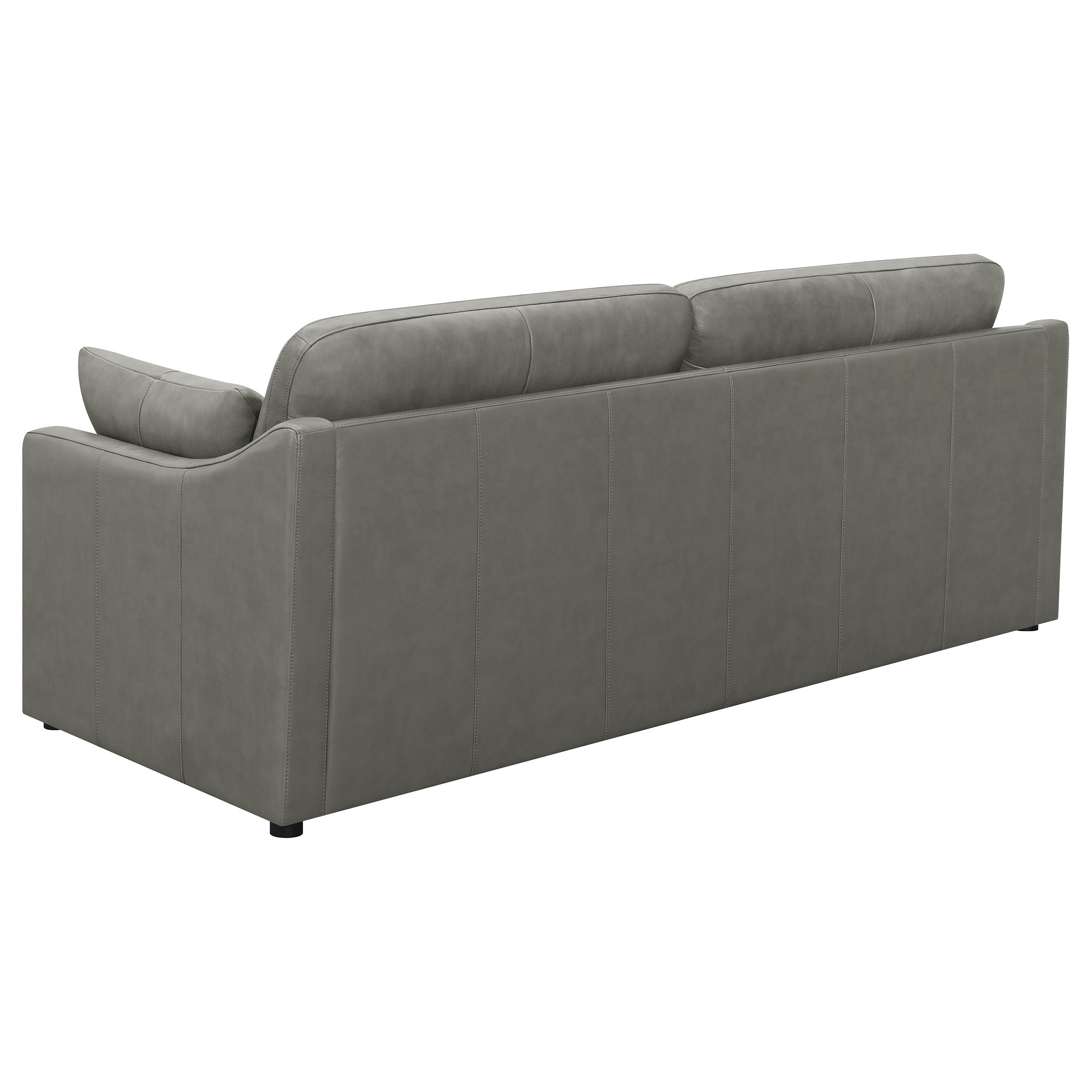 Coaster Grayson Sloped Arm Upholstered Sofa Grey Default Title