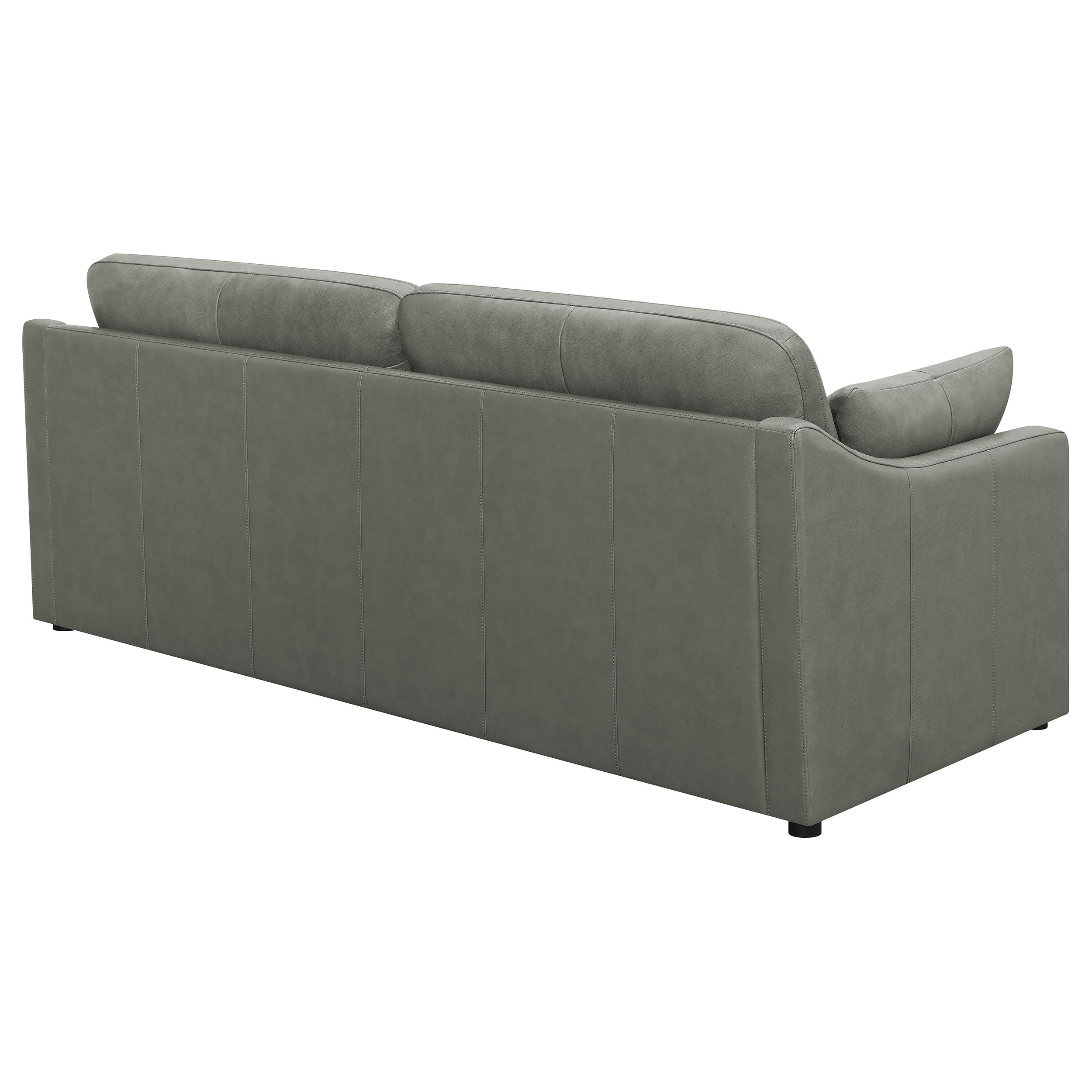 Coaster Grayson Sloped Arm Upholstered Sofa Grey Default Title