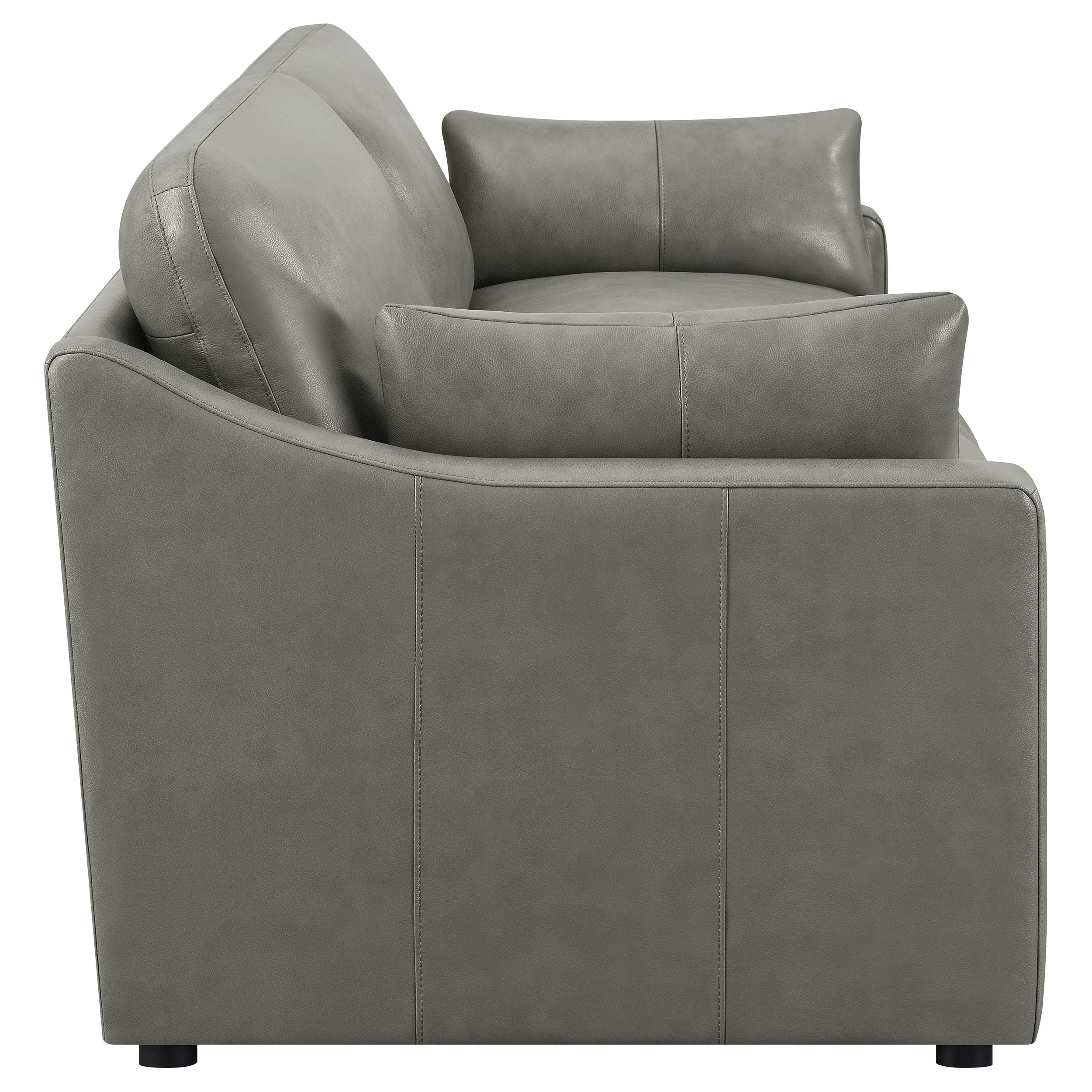 Coaster Grayson Sloped Arm Upholstered Sofa Grey Default Title