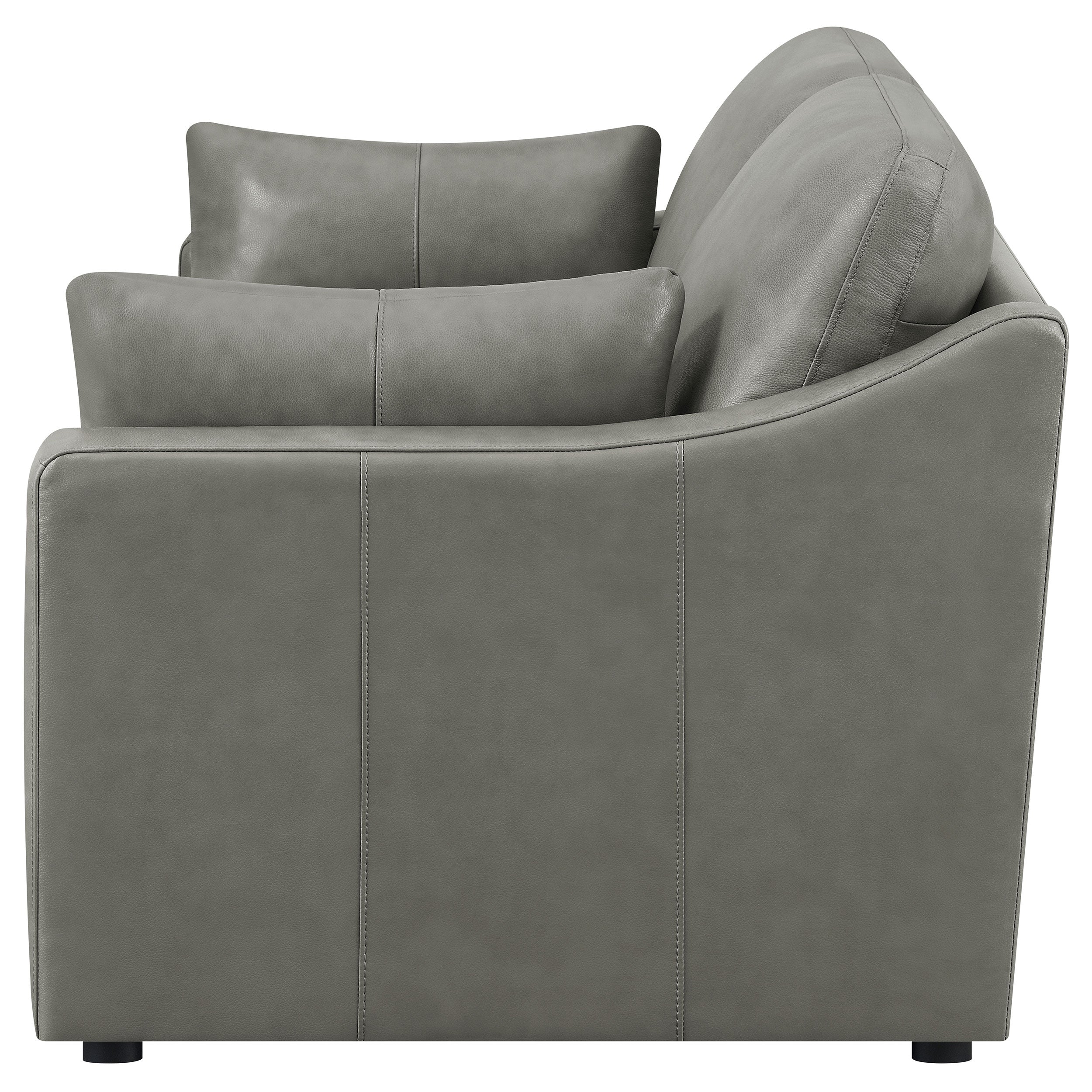 Coaster Grayson Sloped Arm Upholstered Loveseat Grey Default Title