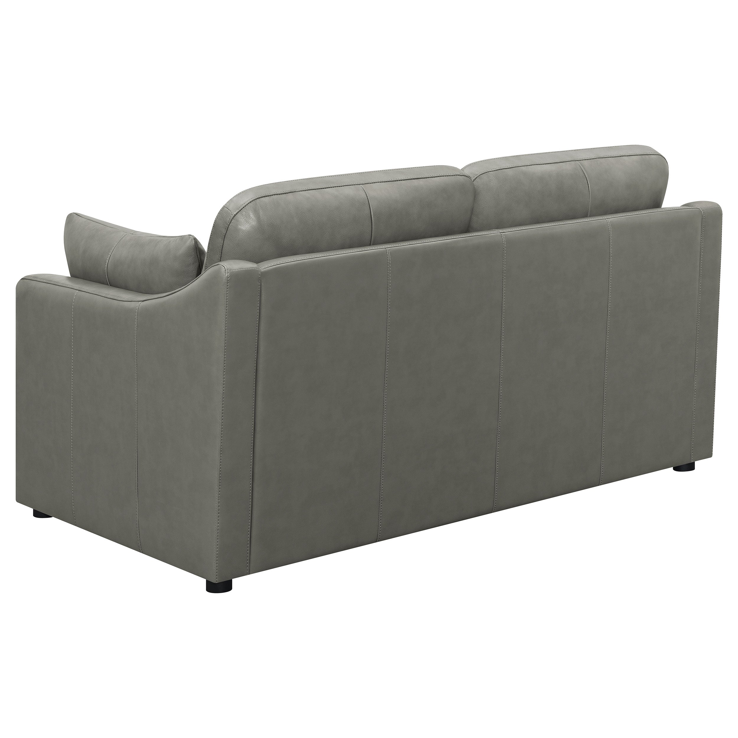 Coaster Grayson Sloped Arm Upholstered Loveseat Grey Default Title