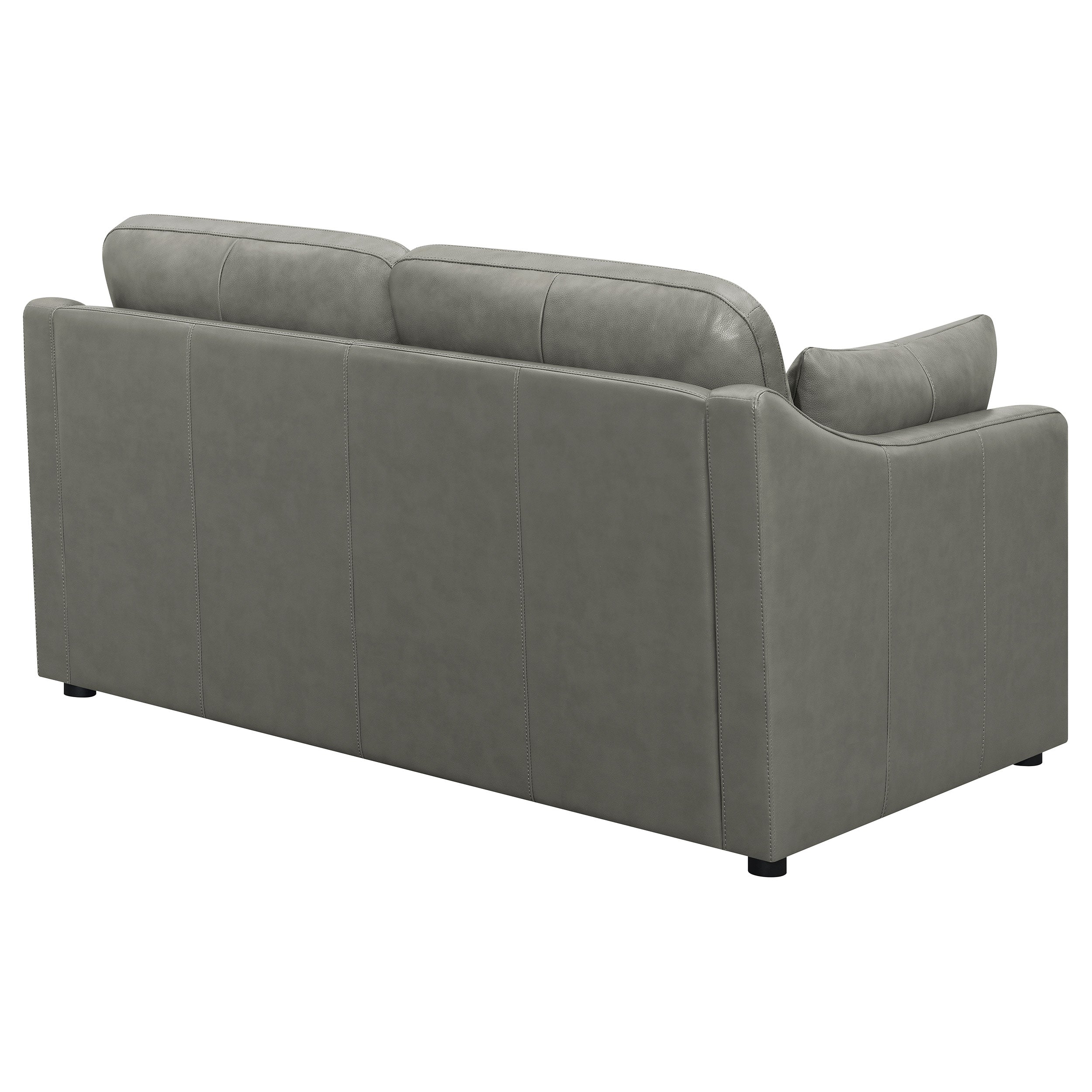 Coaster Grayson Sloped Arm Upholstered Loveseat Grey Default Title