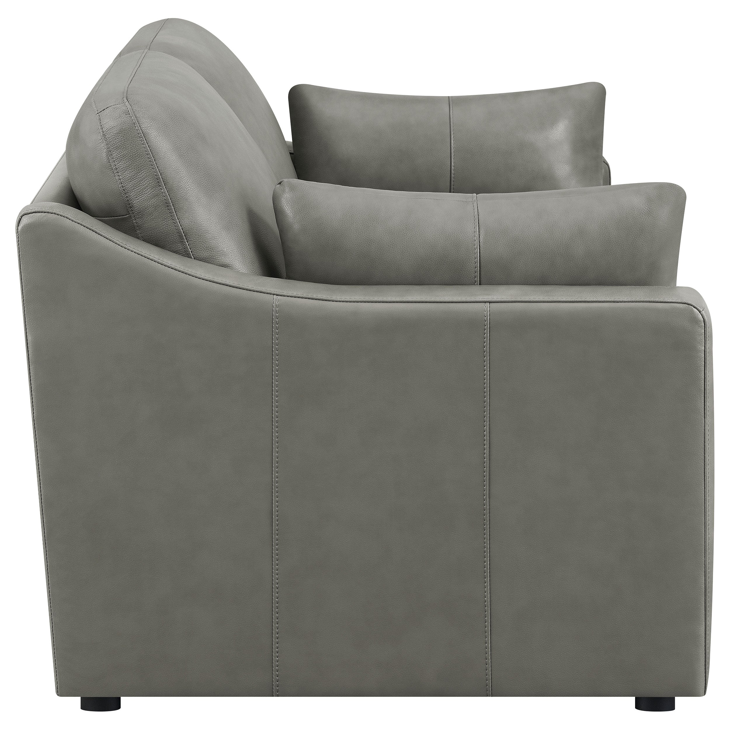 Coaster Grayson Sloped Arm Upholstered Loveseat Grey Default Title