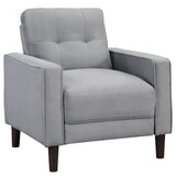 Coaster Bowen Upholstered Track Arms Tufted Chair Grey Default Title