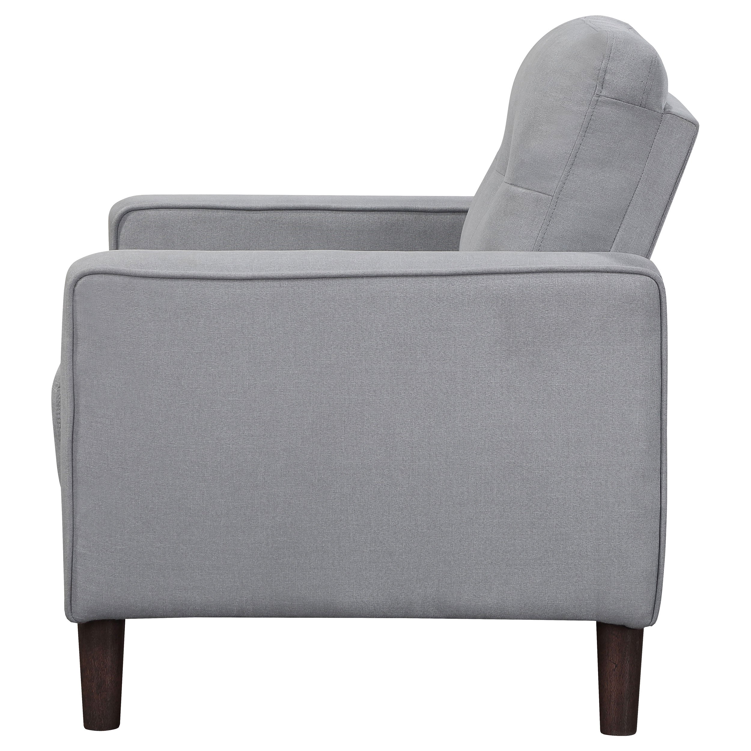 Coaster Bowen Upholstered Track Arms Tufted Chair Grey Default Title