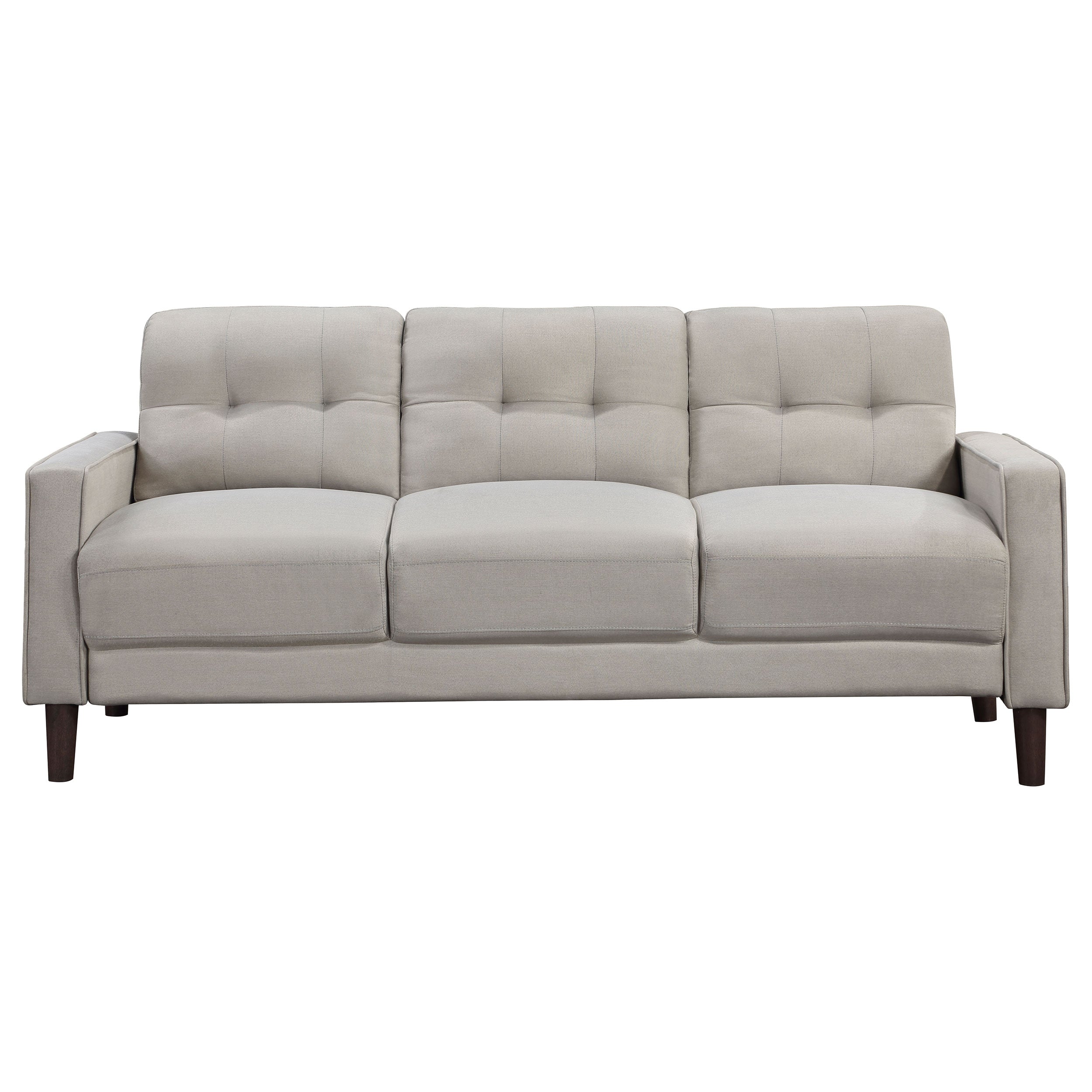 Coaster Bowen Upholstered Track Arms Tufted Sofa Beige Default Title