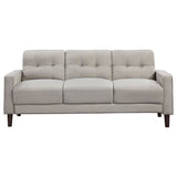 Coaster Bowen Upholstered Track Arms Tufted Sofa Beige Default Title