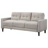 Coaster Bowen Upholstered Track Arms Tufted Sofa Beige Default Title