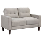 Coaster Bowen Upholstered Track Arms Tufted Loveseat Beige Default Title