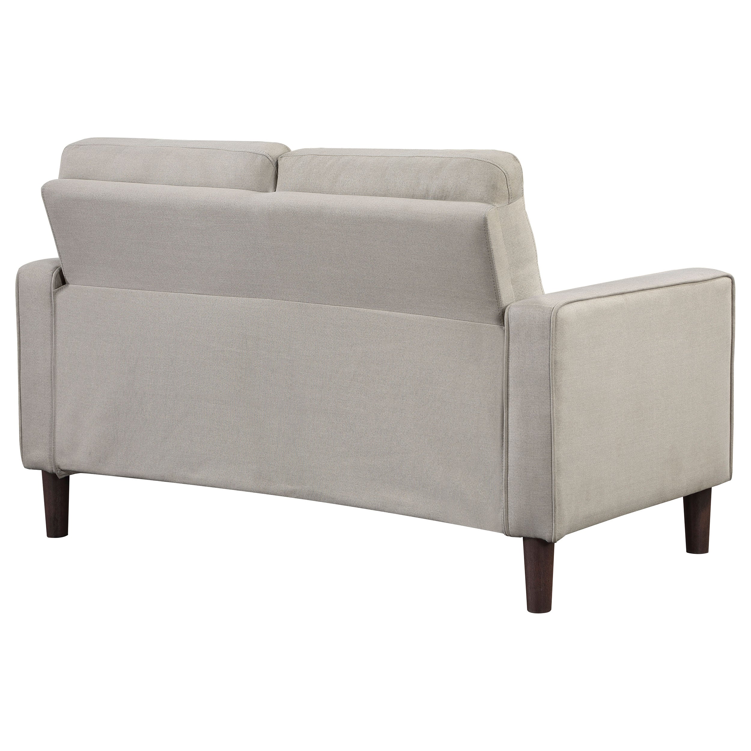 Coaster Bowen Upholstered Track Arms Tufted Loveseat Beige Default Title