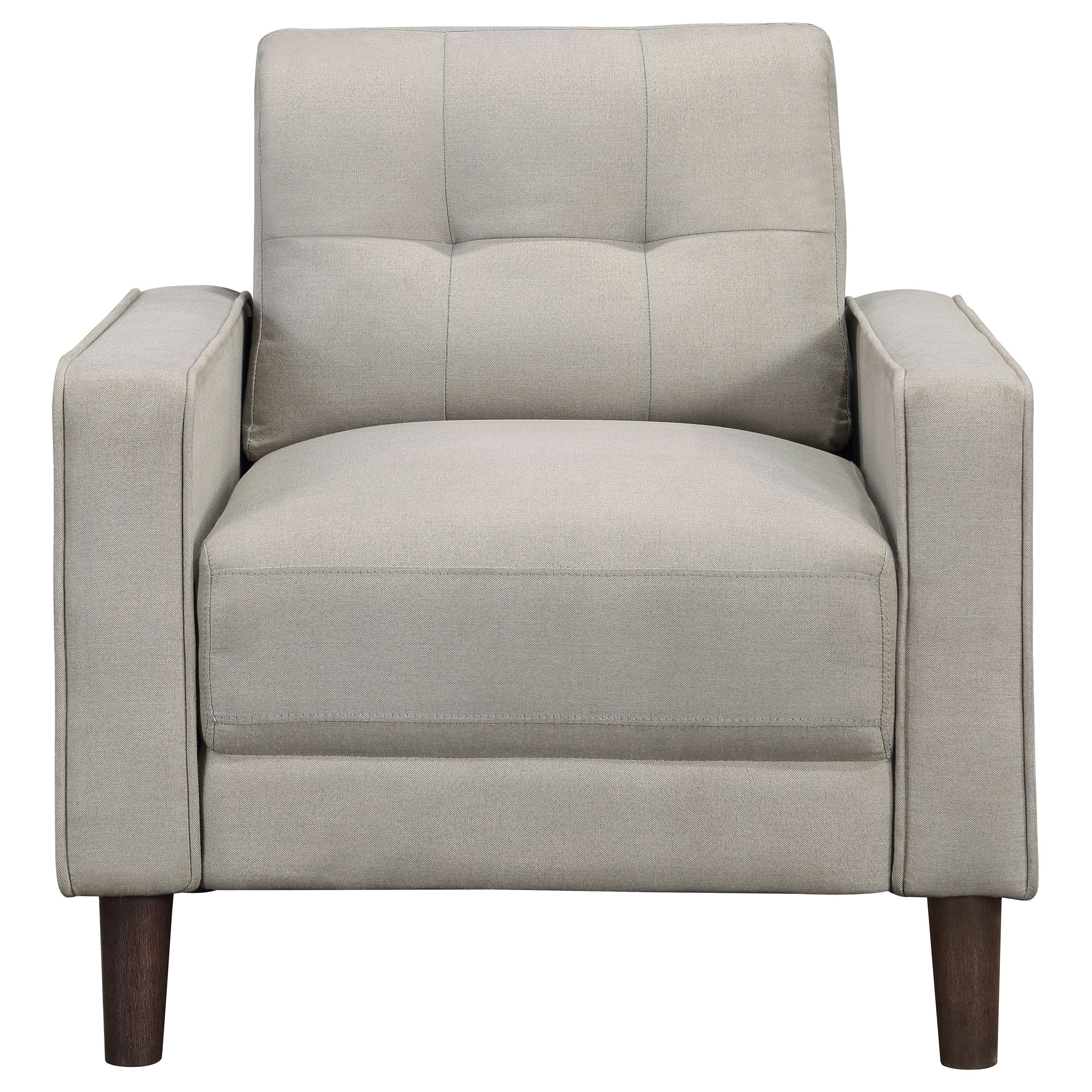 Coaster Bowen Upholstered Track Arms Tufted Chair Beige Default Title