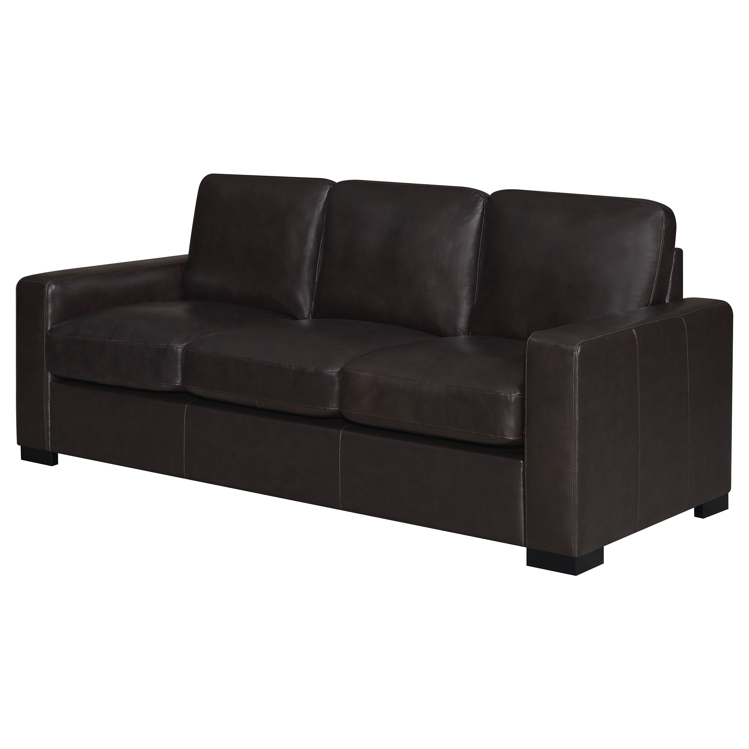 Coaster Boardmead Track Arms Upholstered Sofa Dark Brown Default Title