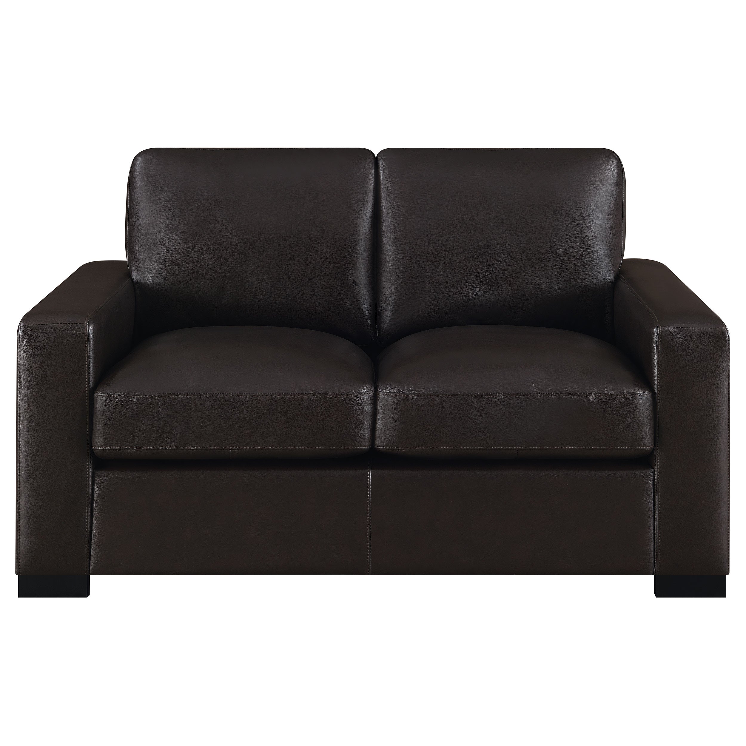 Coaster Boardmead Track Arms Upholstered Loveseat Dark Brown Default Title