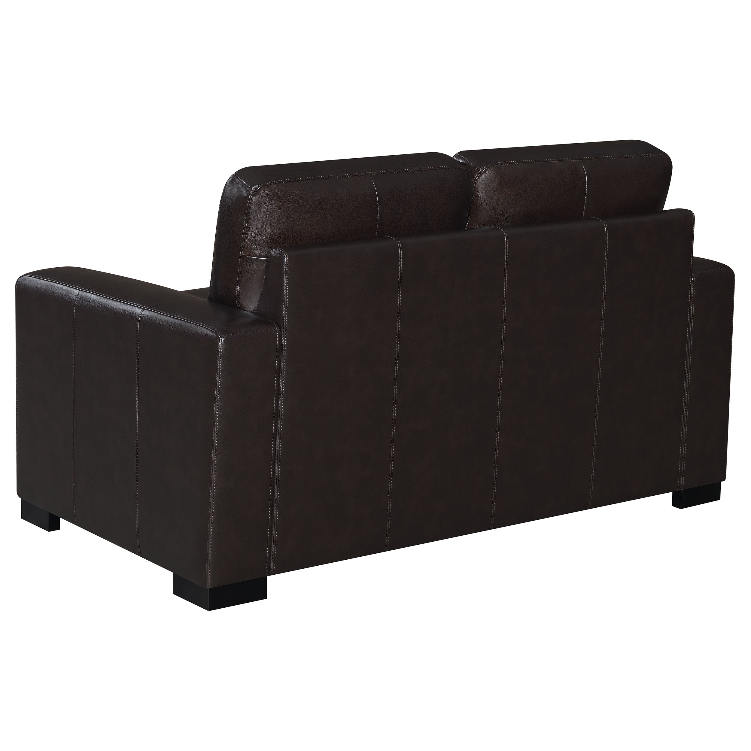 Coaster Boardmead Track Arms Upholstered Loveseat Dark Brown Default Title