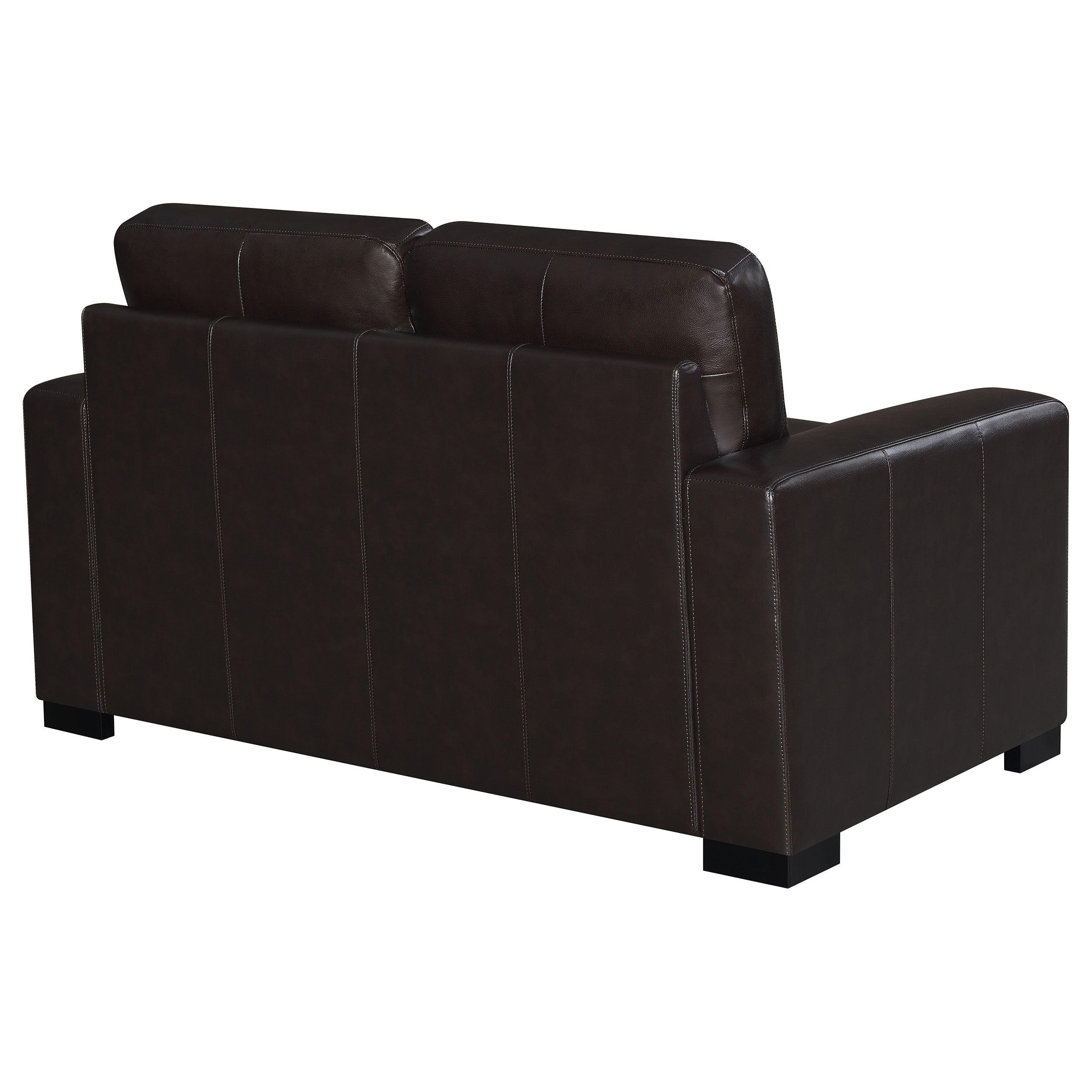 Coaster Boardmead Track Arms Upholstered Loveseat Dark Brown Default Title