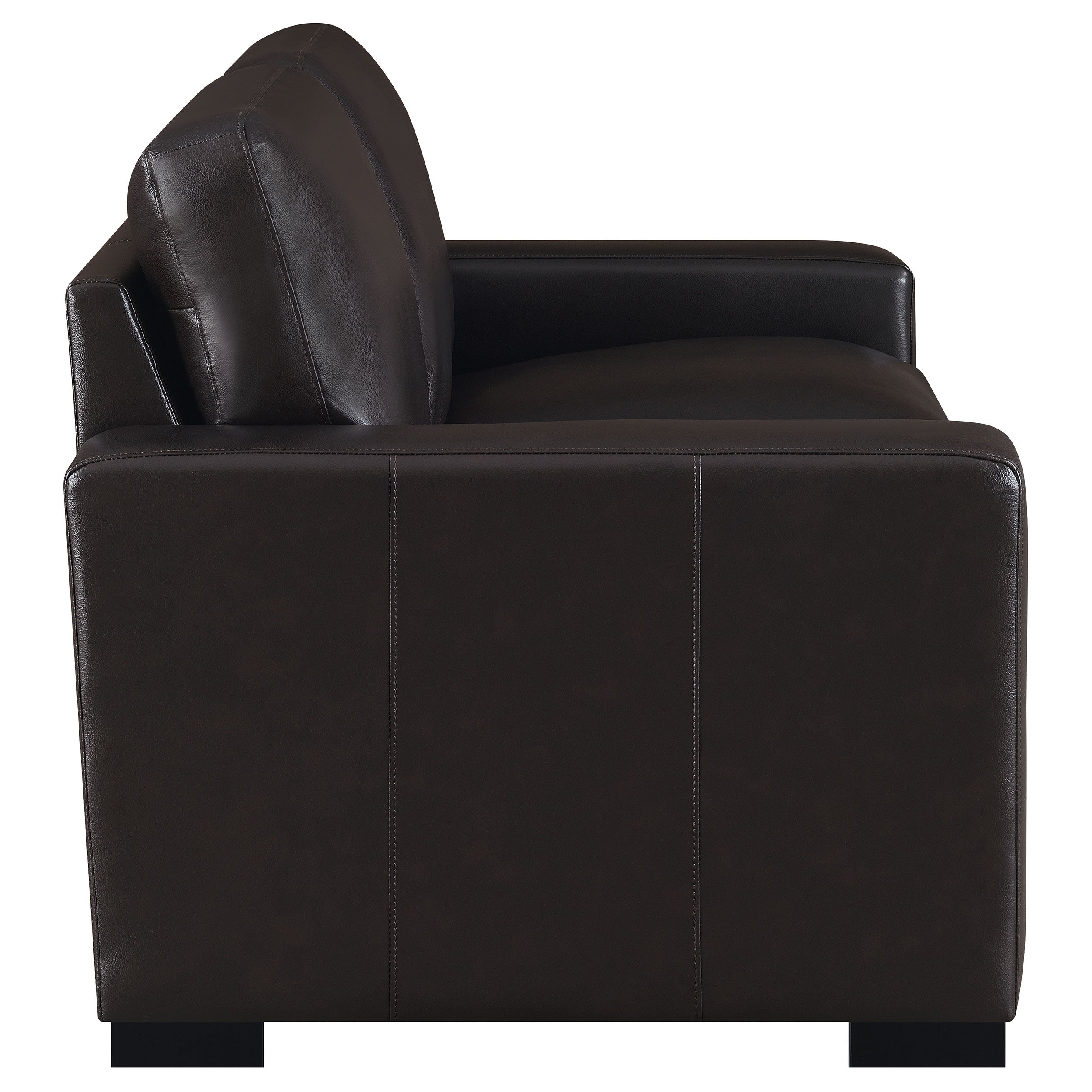 Coaster Boardmead Track Arms Upholstered Loveseat Dark Brown Default Title