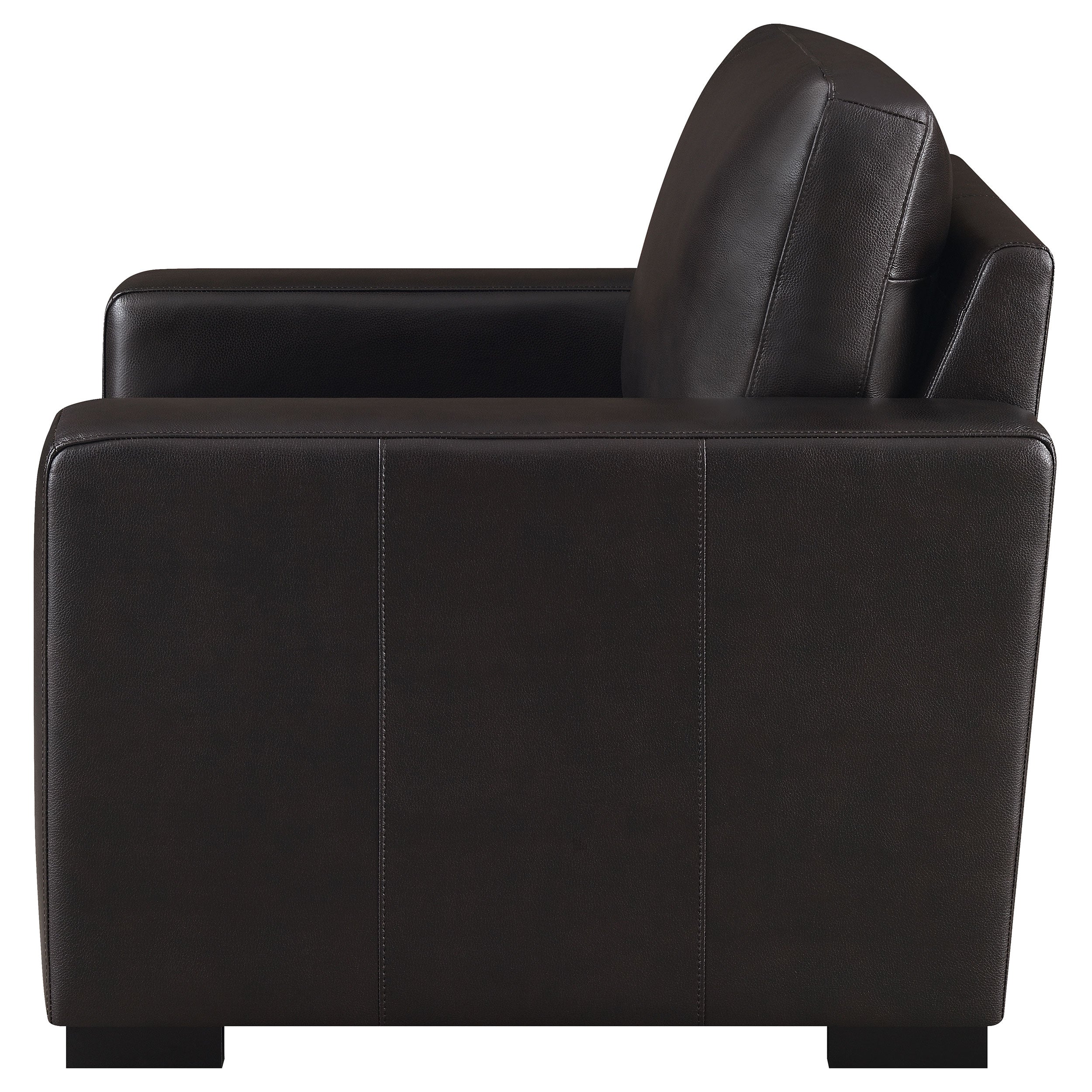 Coaster Boardmead Track Arms Upholstered Chair Dark Brown Default Title