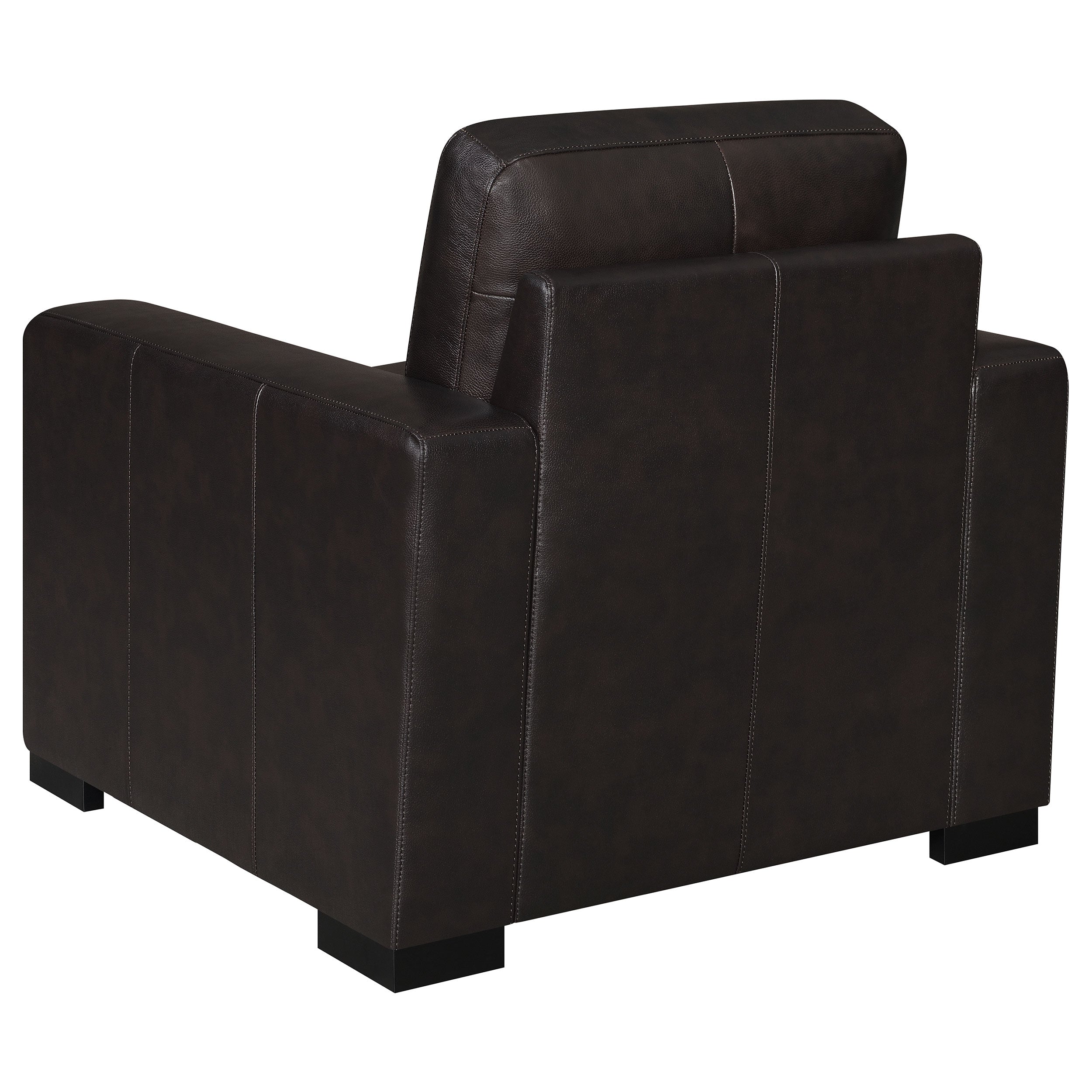 Coaster Boardmead Track Arms Upholstered Chair Dark Brown Default Title