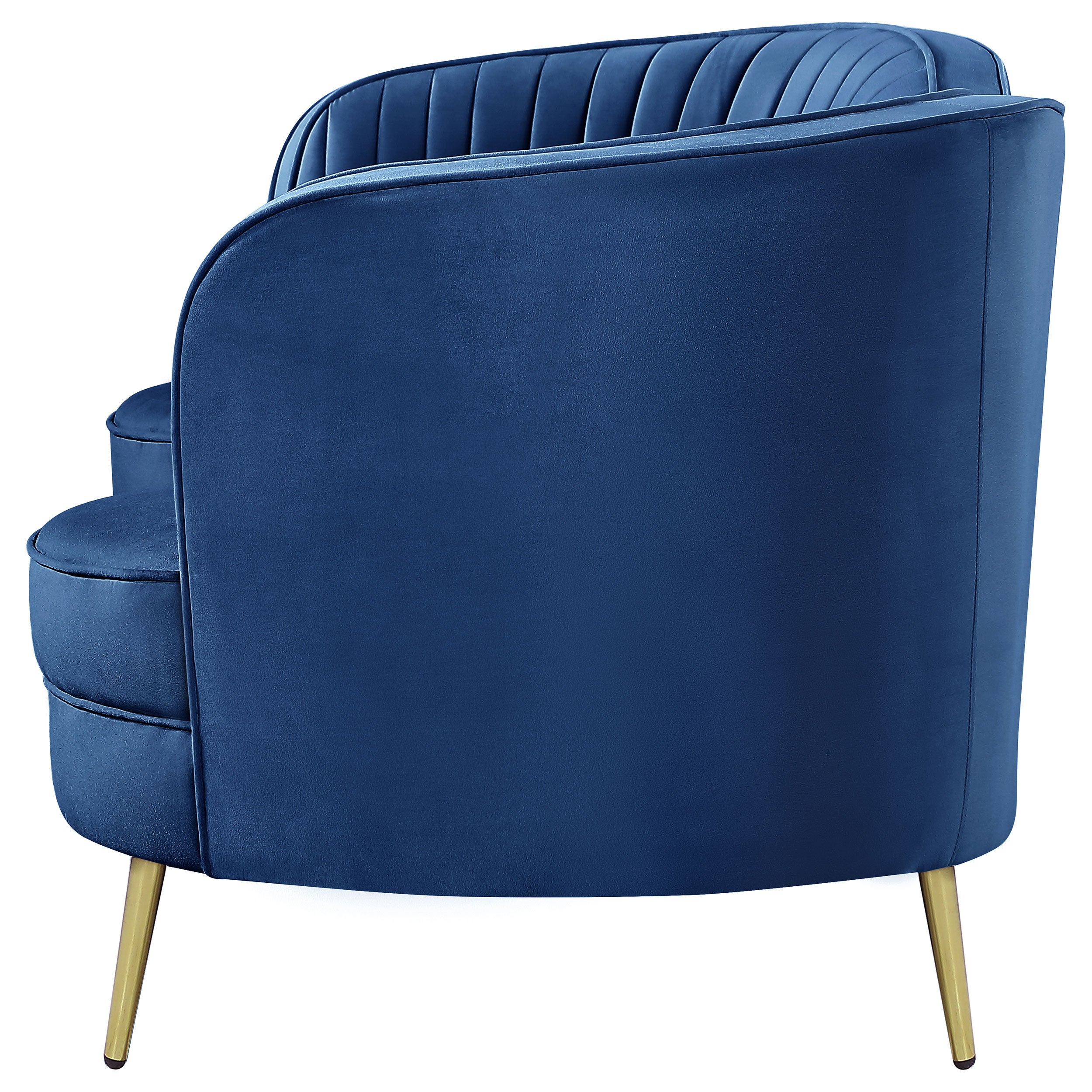 Coaster Sophia Upholstered Camel Back Loveseat Blue Default Title