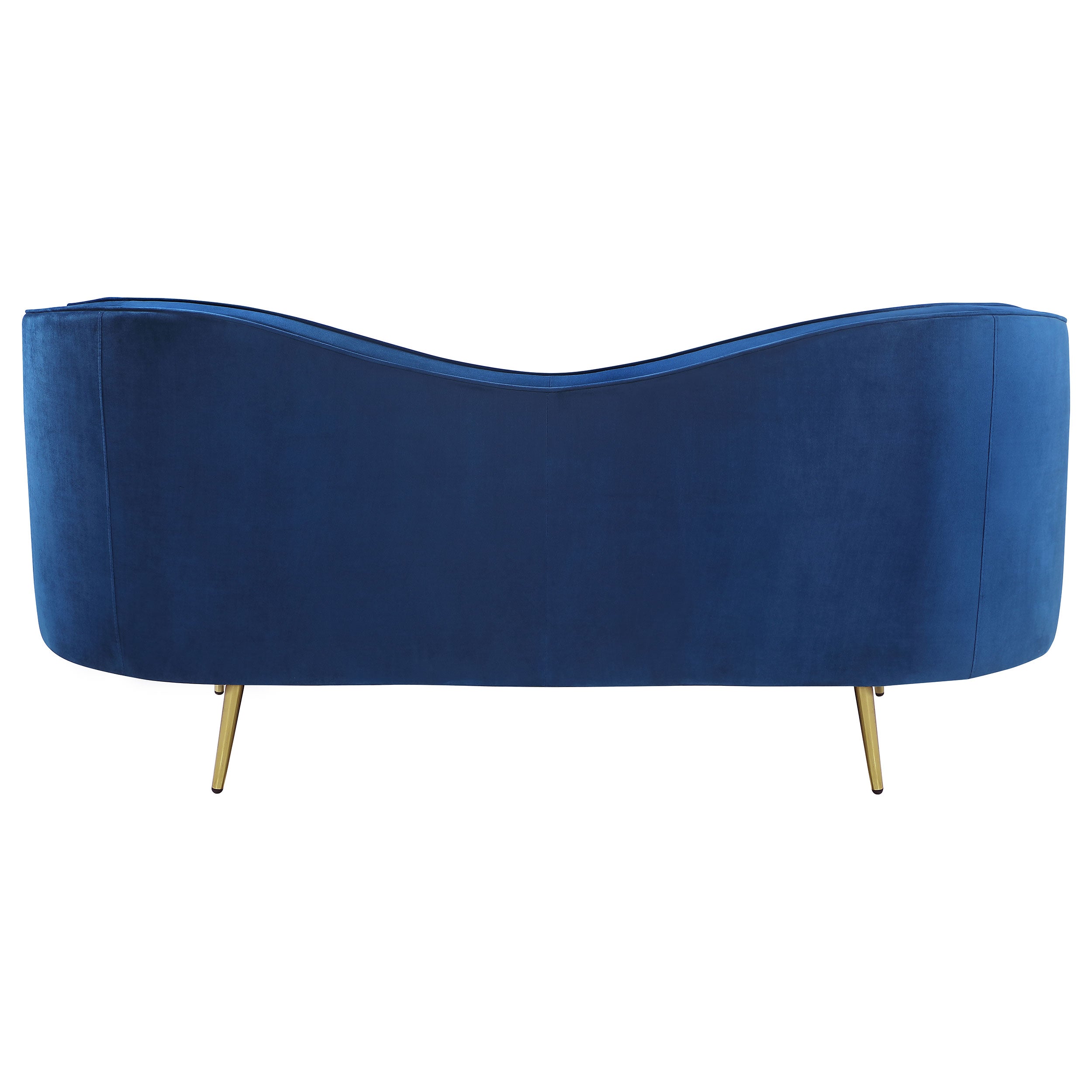 Coaster Sophia Upholstered Camel Back Loveseat Blue Default Title