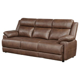 Coaster Ellington Upholstered Padded Arm Sofa Dark Brown Default Title