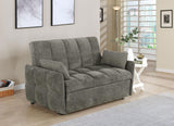 Coaster Cotswold Tufted Cushion Sleeper Sofa Bed Dark Grey Default Title